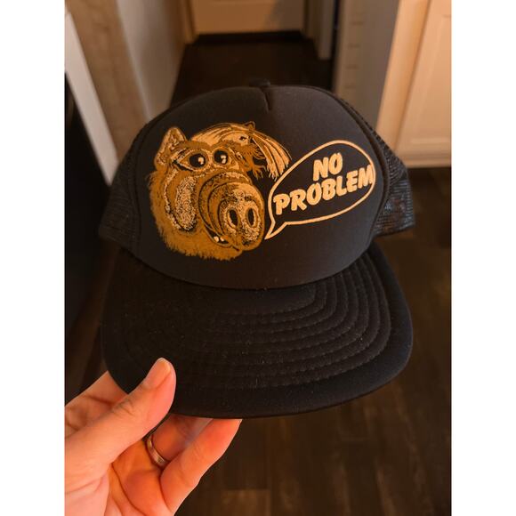 Vintage Alf Mesh Trucker Hat "No problem!" 90s - Picture 1 of 3